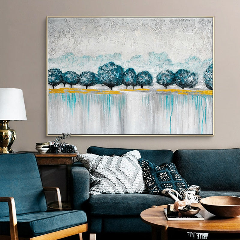 100% Hand Painted Abstract View Art Oil Painting On Canvas Wall Art Frameless Picture Decoration For Living Room Home Decor Gift