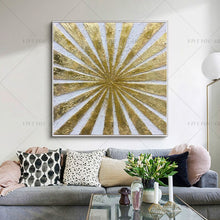 Load image into Gallery viewer,   100% Hand Painted Fashion Wall Art Home Decoration Abstract Golden Silver Handpainted Canvas Painting Cuadros Decoracion Salon
