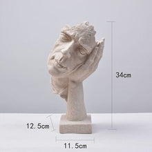 Load image into Gallery viewer, Strongwell Nordic Silence Face Figurine Animal Abstract Sculpture Resin Statue Decor Home Decoration Accessories Modern Art