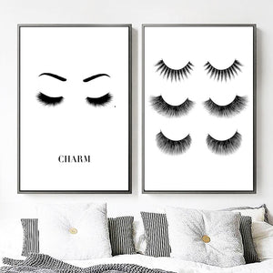 Fashion Girl Eyes Lashes Sexy Poster Wall Art Canvas Painting Nordic Posters And Prints Wall Pictures For Living Room Decor - SallyHomey Life's Beautiful