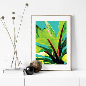 Colorful Banana Leaf Scandinavian Wall Art Canvas Painting Nordic Posters And Prints Plants Wall Pictures For Living Room Decor - SallyHomey Life's Beautiful