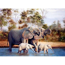 Load image into Gallery viewer, DIY 5D Diamond Painting Elephant Animal Diamond Embroidery Cross Stitch Kits Full Round Drill Mosaic Rhinestones Home Decor Gift