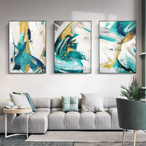 100% Hand Painted Abstract Green Art Oil Painting On Canvas Wall Art Frameless Picture Decoration For Live Room Home Decor Gift