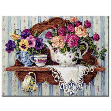 Load image into Gallery viewer, DIY 5D Diamond Painting Flower Arrangement Cross Stitch Flower Diamond Embroidery Full Round Drill Rhinestones Art Home Decor