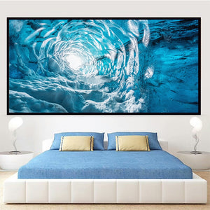 100% Hand Painted Abstract Water Art Oil Painting On Canvas Wall Art Frameless Picture Decoration For Live Room Home Decor Gift