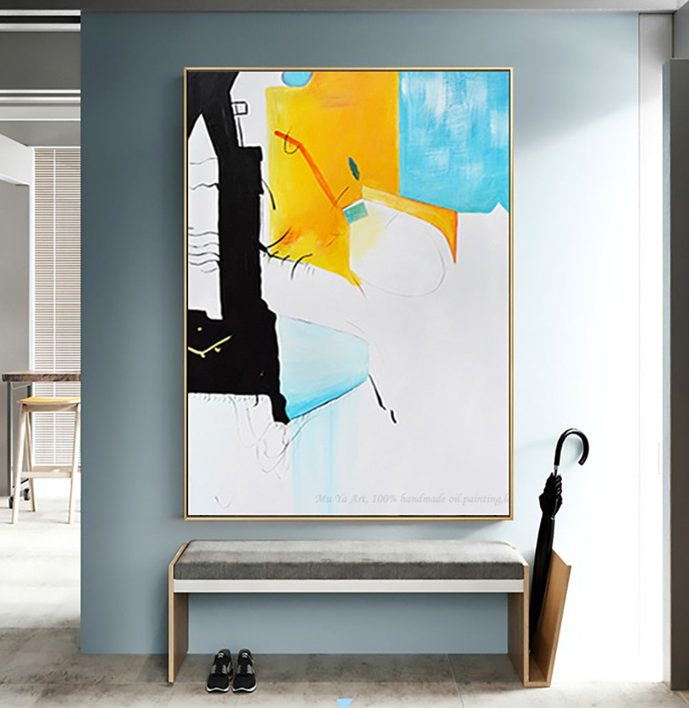 Hand painted canvas oil painting  for living room cuadros decoracion pictures dormitorio lienzos wall art picture modern art - SallyHomey Life's Beautiful