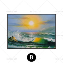 Load image into Gallery viewer, 100% Hand PaintedSun Sea View Abstract Painting  Modern Art Picture For Living Room Modern Cuadros Canvas Art High Quality