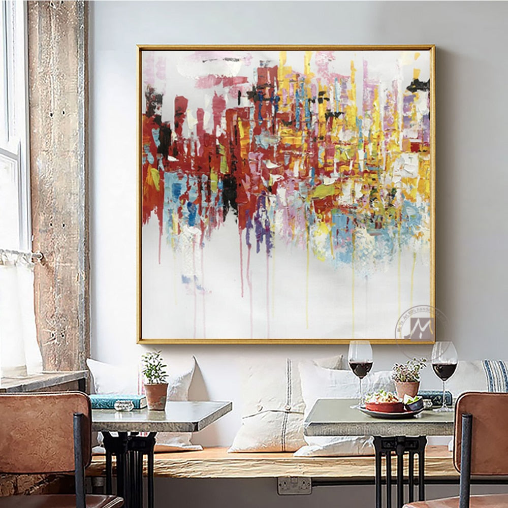 Large wall picture of abstract painting on canvas handmade Amazing Modern Home Decor wall art canvas for living room decorative - SallyHomey Life's Beautiful