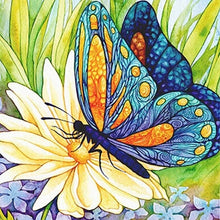 Load image into Gallery viewer, DIY 5D Diamond Painting Cross Stitch Butterfly&amp;Flowers Diamond Embroidery Full Round Drill Home Decor Wall Art