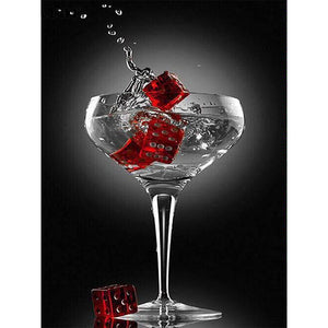 DIY 5D Diamond Painting Woman Red Wine Glass Diamond Embroidery Cross Stitch Rhinestone Full Round Drill Mosaic Home Decor