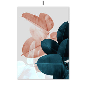 Top Selling Custom Agave Alpaca Leaf Wall Art Canvas Painting Nordic Posters And Prints Wall Pictures For Living Room Home Decor - SallyHomey Life's Beautiful