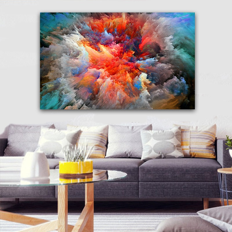 Large Size Canvas Print Painting Abstract Wall Art Modern Wall Paintin ...