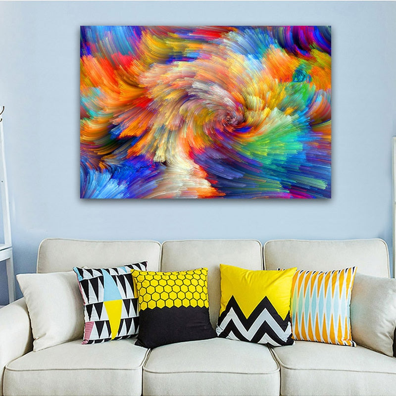 Large Size Canvas Print Painting Abstract Wall Art Modern Wall Paintin ...
