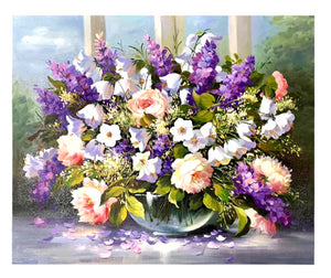 100% Hand Painted Abstract Vase Flower Art Painting On Canvas Wall Art Wall Adornment Pictures Painting For Live Room Home Decor