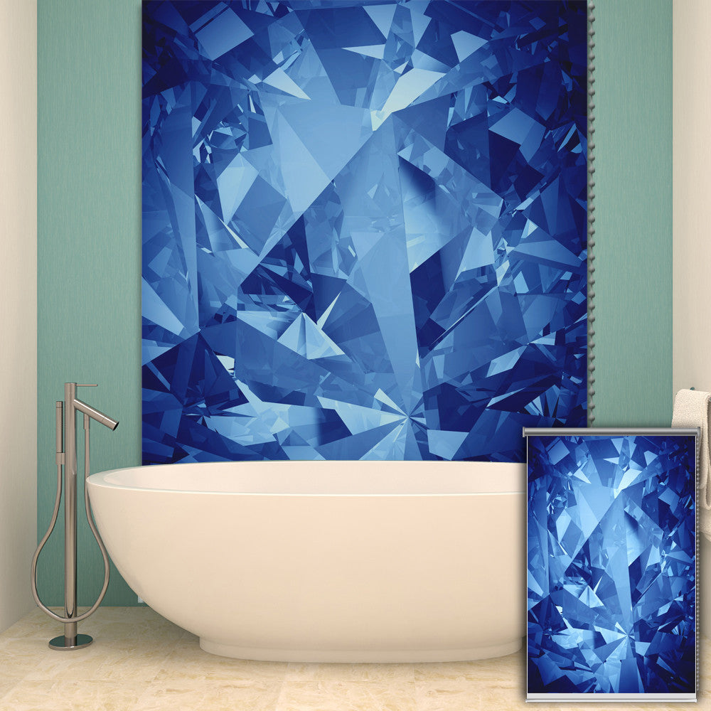 PAG Roller Shutters Painting Roller Blind Background Wall Decor Blue Window Curtain Home Decor - SallyHomey Life's Beautiful