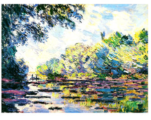 100% Hand Painted Abstract Monet Scenery Oil Painting On Canvas Wall Art Frameless Picture Decoration For Live Room Home Decor