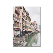 Load image into Gallery viewer, Venice France New York House Architecture Retro Poster Wall Art Canvas Print Building Landscape Picture Painting Nordic Decor - SallyHomey Life&#39;s Beautiful