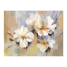 Load image into Gallery viewer, 100% Hand Painted Abstract White Flower Art Painting On Canvas Wall Art Wall Adornment Picture Painting For Live Room Home Decor