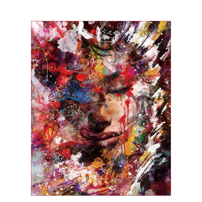 40x50 50x65cm Painted dim face Figure Canvas - SallyHomey Life's Beautiful