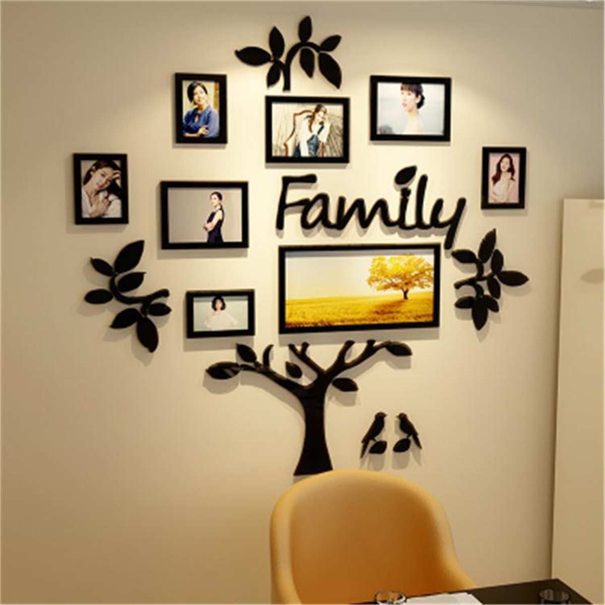 3D Arcylic DIY Family Photo Frame Tree Wall Sticker Home Decor Bedroom –  SallyHomey Life's Beautiful