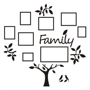 3D Arcylic DIY Family Photo Frame Tree Wall Sticker Home Decor Bedroom Art Picture Frame Wall Decals Poster S/M/L/XL - SallyHomey Life's Beautiful