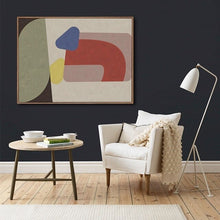 Load image into Gallery viewer, handmade Buzart elephant abstract oil painting pattern with Geometric figure art canvas for home wall decorations No Frame