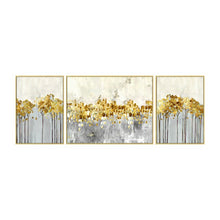 Load image into Gallery viewer, 3 pieces blue gold abstract Painting Acrylic Canvas painting quadros caudros decoracion Wall Art Pictures for living room Home