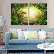 Load image into Gallery viewer, 2 Panel Home Decor Pictures 3D Flower Wall Art Posters and Prints Wall Picture for Living Room HD Canvas Print Paintings HY149 - SallyHomey Life&#39;s Beautiful