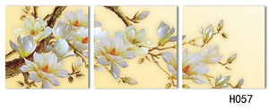 3 Panel Modern 3D white orchid Flower Painting On Canvas Wall Art Cuadros Flowers Picture Home Decor For Living Room No Frame - SallyHomey Life's Beautiful