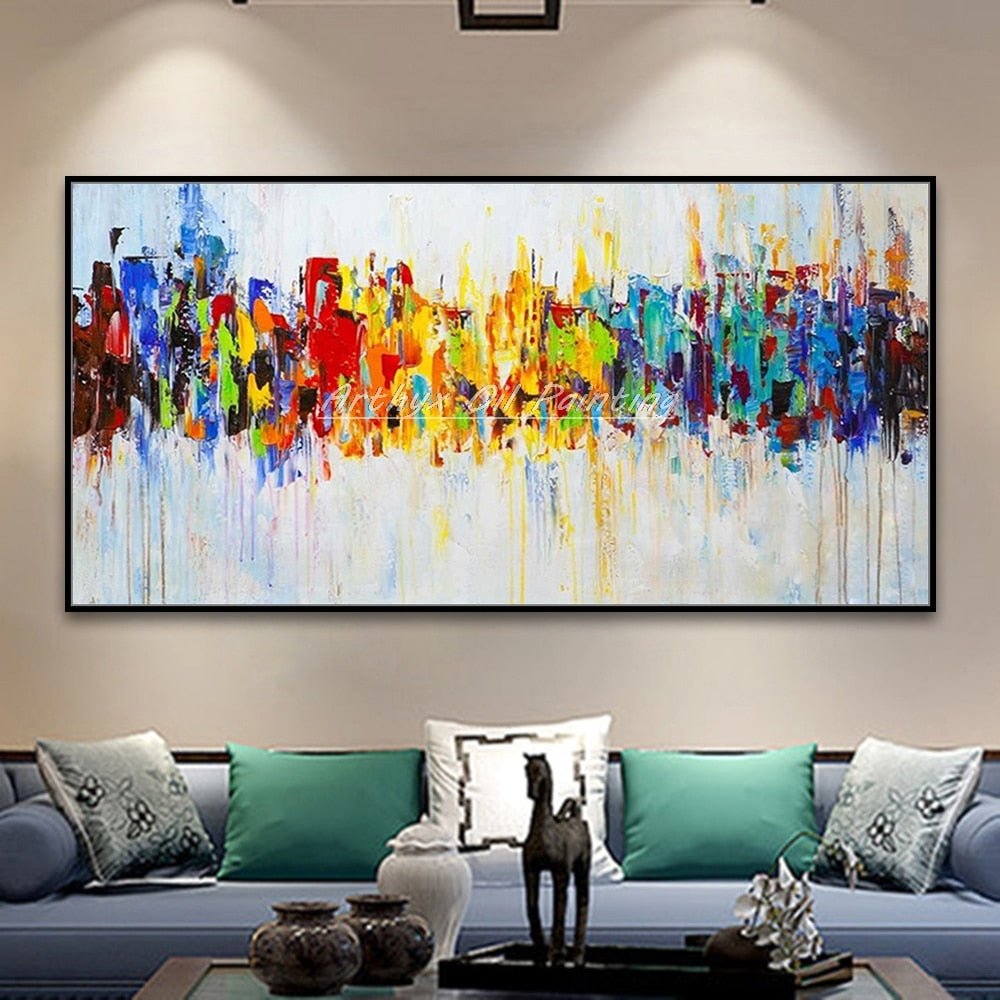 Handpainted Abstract Canvas Oil Paintings Modern Wall Picture Pop Art Poster Wall Paiting For Living Room Home Decoration