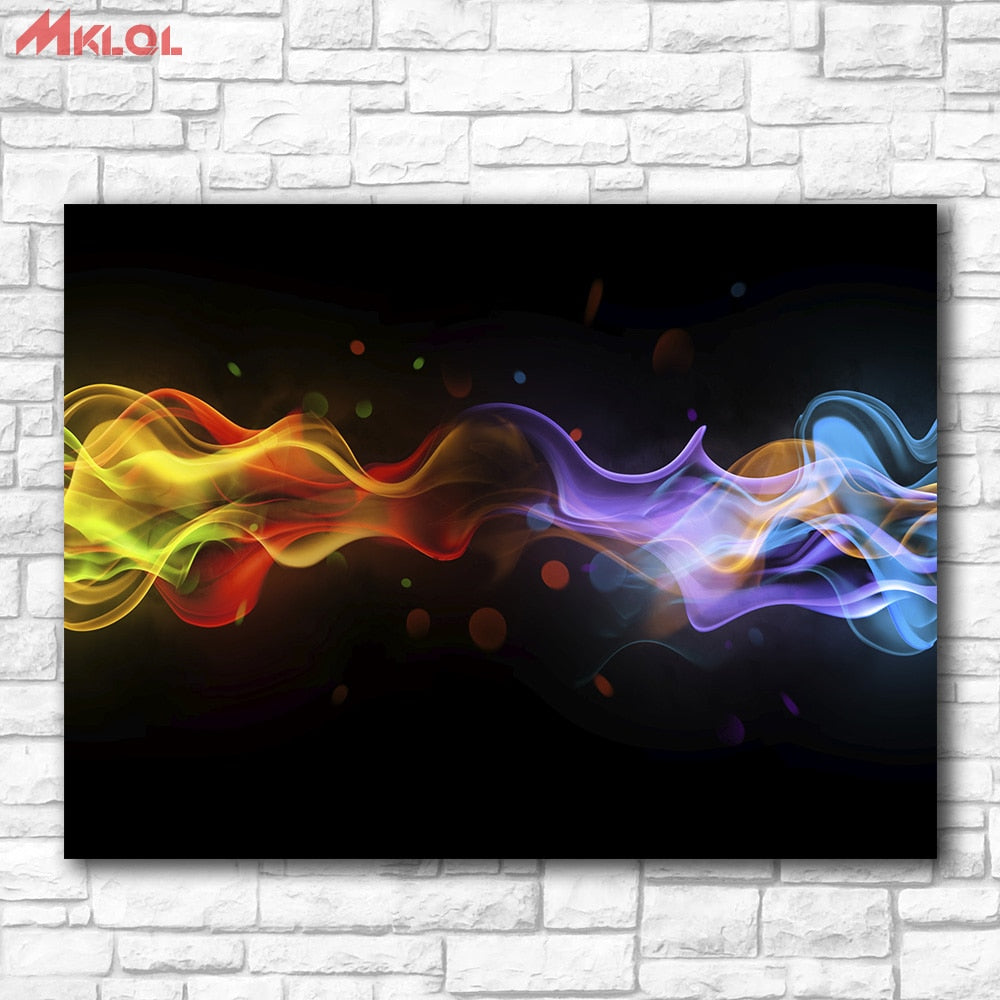 Fashion Oil Painting Abstract Art 5 Color smoke Paiting Home Decor On Canvas Modern Wall Art Canvas Print Poster Canvas Painting