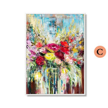 Load image into Gallery viewer, 100% Hand Painted Abstract Flowers Art Oil Painting On Canvas Wall Art Wall Adornment Pictures Painting For Live Room Home Decor