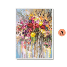 Load image into Gallery viewer, 100% Hand Painted Abstract Flowers Art Oil Painting On Canvas Wall Art Wall Adornment Pictures Painting For Live Room Home Decor