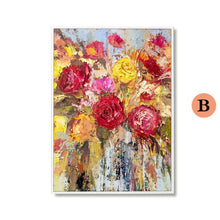 Load image into Gallery viewer, 100% Hand Painted Abstract Flowers Art Oil Painting On Canvas Wall Art Wall Adornment Pictures Painting For Live Room Home Decor