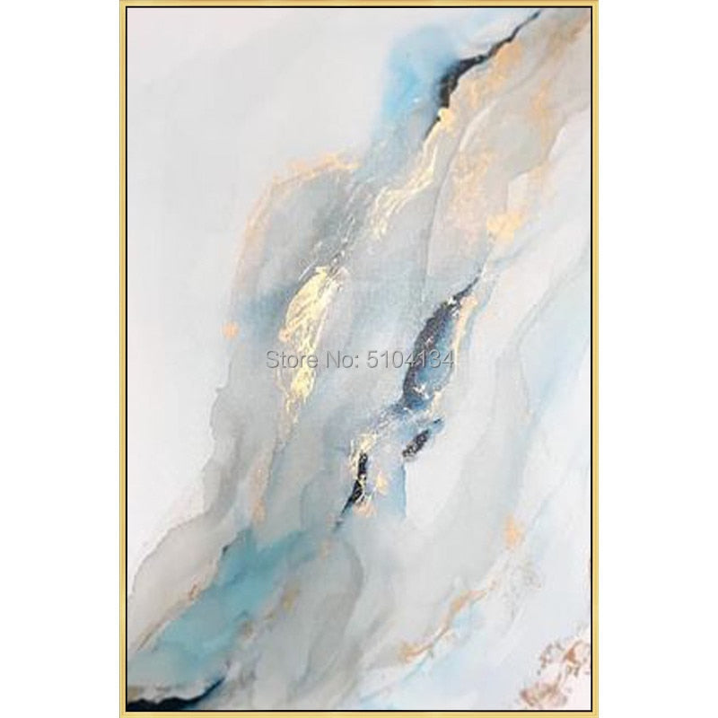 Handmade Wall Art  Abstract Gold Oil Painting on Canvas Painting Art for Living Room Home Decor Unframed