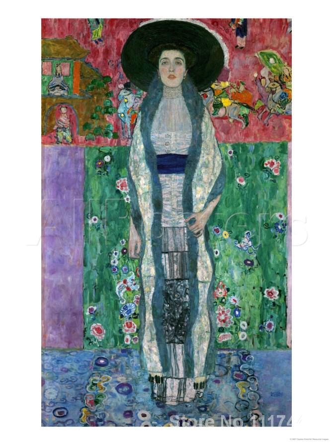 Modern art portrait MRS ADELE BLOCH BAUER II Gustav Klimt oil painting replicas High quality Hand painted