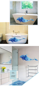 3D waterproof bathroom wall stickers home decoration large wall pictures for living room - SallyHomey Life's Beautiful