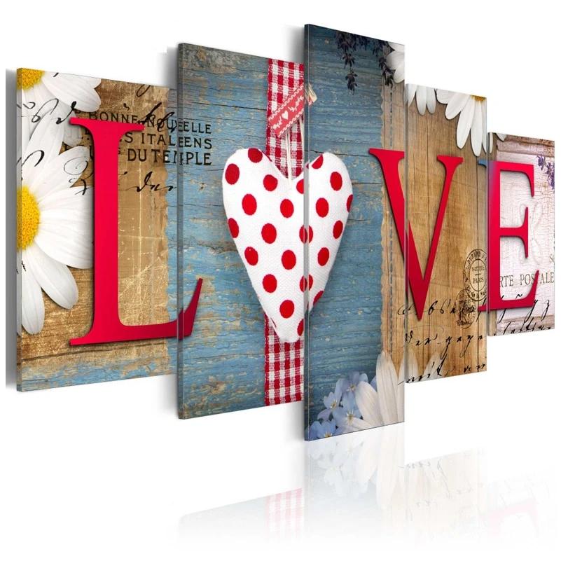 sallyhomey Diamond Embroidery Scenic 5Pcs Home Love Wall Sticker 3d DIY Full Diamonds Painting Mosaic Pictures Home Decor FS887 - SallyHomey Life's Beautiful