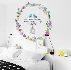 Adhesive 3d colorful wall stickers home decor removable wall pictures for living room girls bedroom wall decals - SallyHomey Life's Beautiful