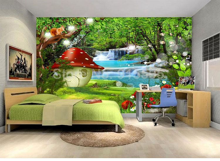 Matte Synthetic Wood Kids Bedroom 3d Wall Painting at best price