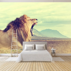 Lion Mouth Canvas Art Print Wildlife Animal Poster Wallpaper Wall background Picture Living Room Bedroom Home Decor - SallyHomey Life's Beautiful
