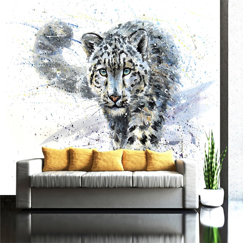 Creative Art Prints Pictures Blue Eyes Leopard Tiger Canvas Oil Paintings Wallpaper  Animal Poster Home Decor YBZ037 - SallyHomey Life's Beautiful