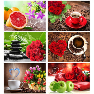 Kitchen Picture 3D Diamond Painting Cross-Stitch Mosaic Kits Wall Decor - SallyHomey Life's Beautiful