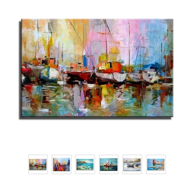 Hand painted Canvas Painting Wall Art Abstract Landscape Oil Painting Home Decoeation Artist Painted Living Room Wall No Frame