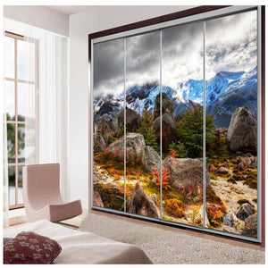 3D  Snowy Mountains Clouds Stone  for Living Room wall papers home decor - SallyHomey Life's Beautiful