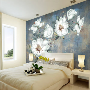 🔥3D Embossed White Flowers Oil Painting - SallyHomey Life's Beautiful