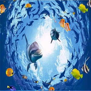 3D dolphin swimming ceiling - SallyHomey Life's Beautiful