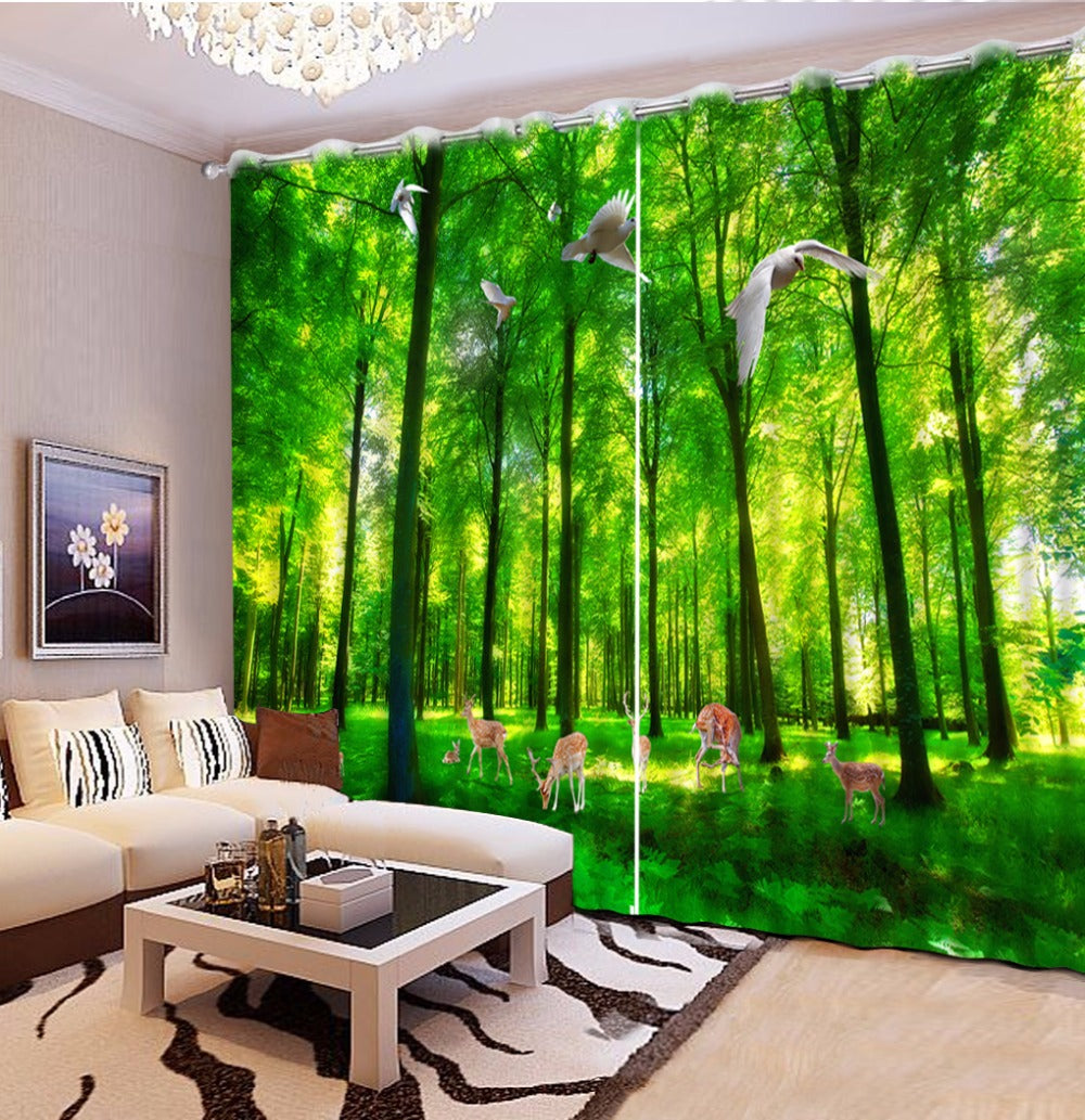 Creative art 3D  Curtains - SallyHomey Life's Beautiful