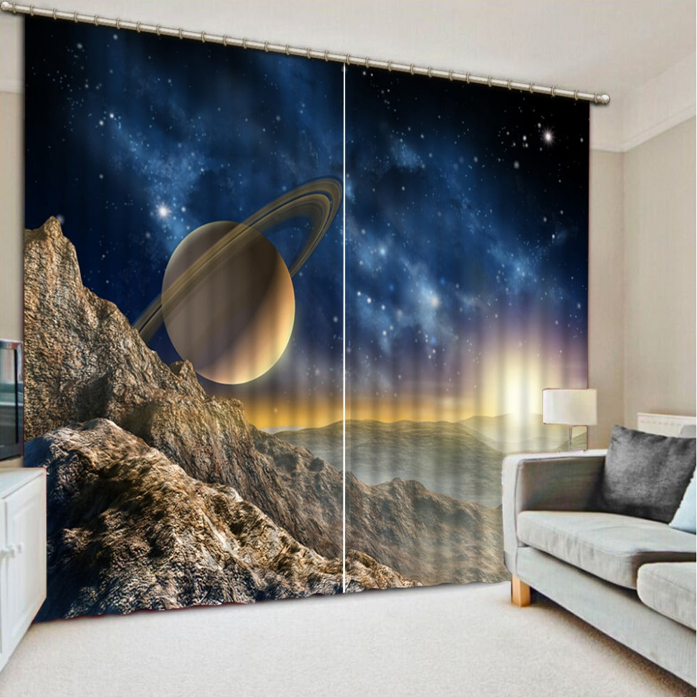 3d curtains sky painting - SallyHomey Life's Beautiful