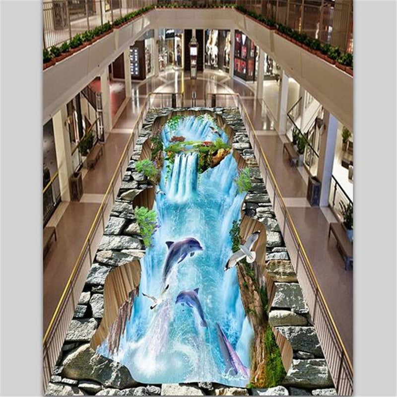 3D floor painting wall paper - SallyHomey Life's Beautiful